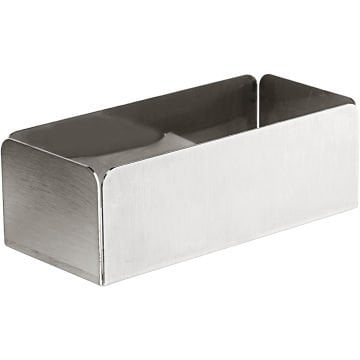 GRV-194 Groovy Çelik Kare Poşet Şekerlik (304) - 5.5x12xH4 cm