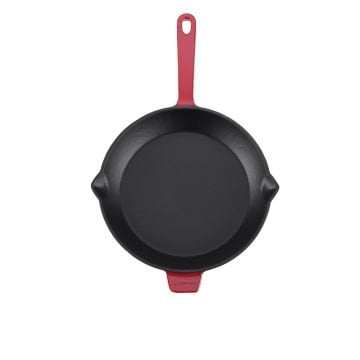 Korkmaz Casta Yuvarlak Grill Döküm Tava Kırmızı 20x20 cm A2935-1