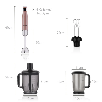 Korkmaz Performix Mega Rosagold Blender Set A449-01