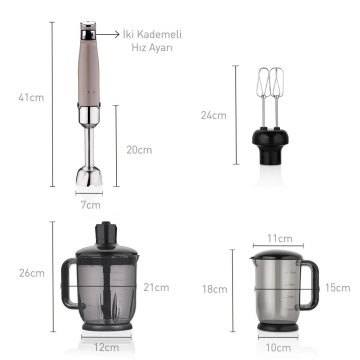 Korkmaz Performix Mega Blender Set Bej A449-02