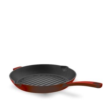 Korkmaz Casta Kırmızı Yuvarlak 28x28 cm Grill Döküm Tava A2847-1