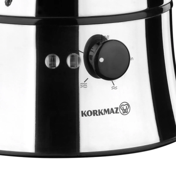 Korkmaz Nosta Inox/Siyah Semaver A338