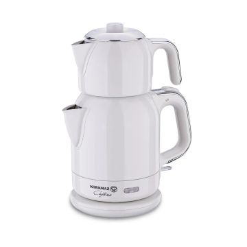 Korkmaz Çaytema Elekt. Çaydanlık Vanilya/Krom 1.7 lt A331-08
