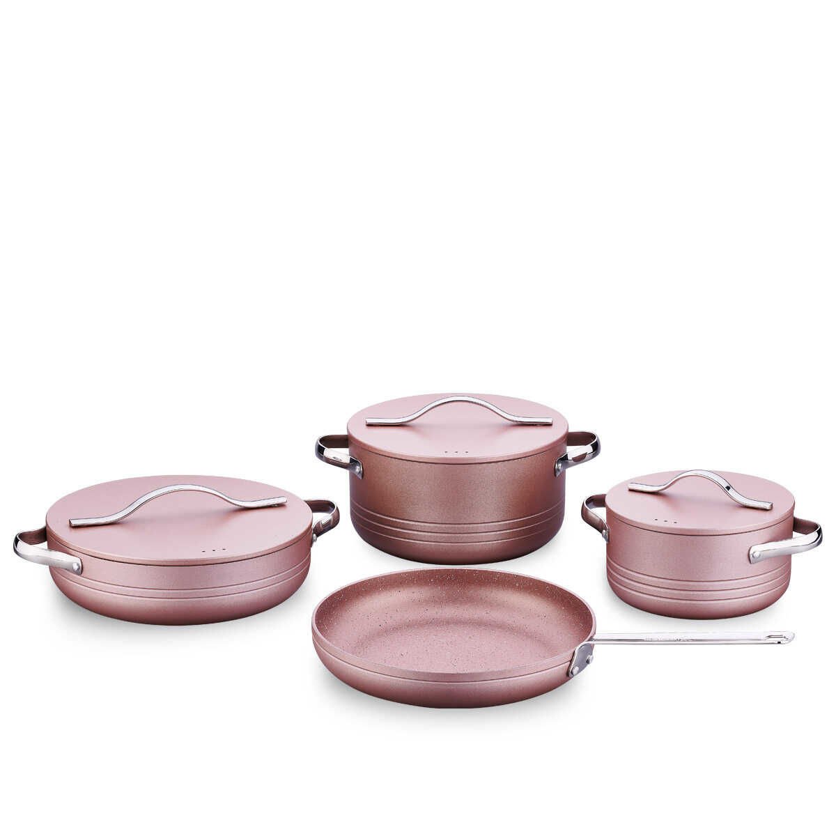 Korkmaz Linea Plus 7 Parça Rosagold Tencere Seti A2620