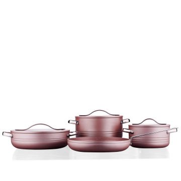 Korkmaz Linea Plus 7 Parça Rosagold Tencere Seti A2620