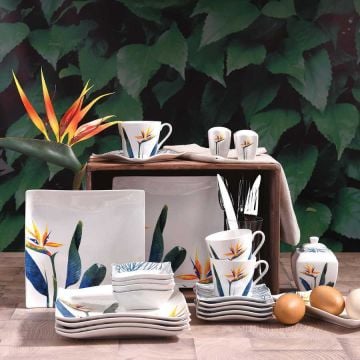 Korkmaz Link Collection 28 Parça Kare Kahvaltı Takımı A8585