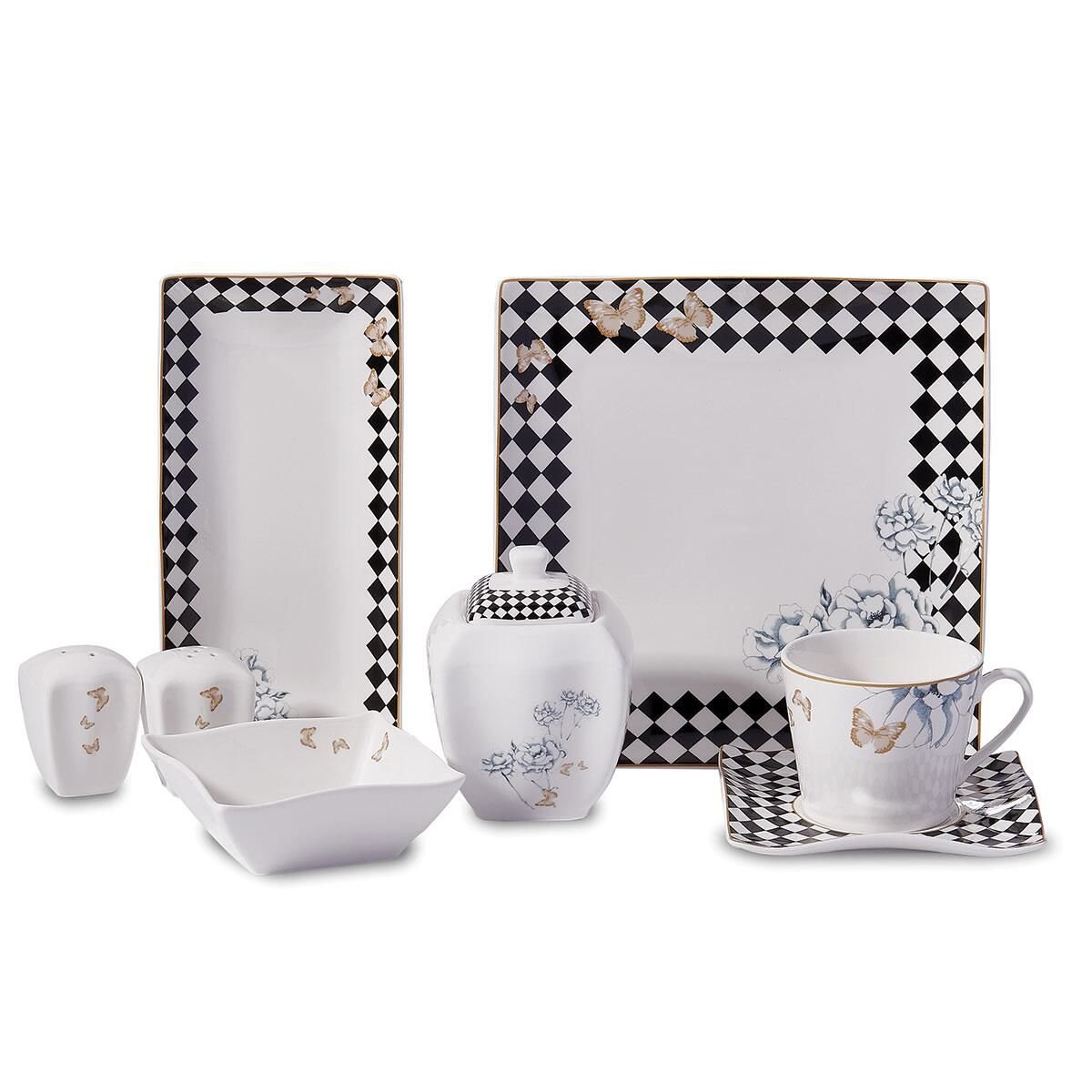 Korkmaz Link Collection 28 Parça Kare Kahvaltı Takımı A8573