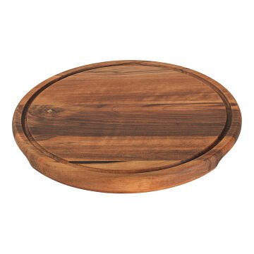 GRV-1904 Ceviz Pizza Sunum Tahtası - 32×2,4 cm