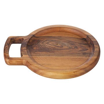 GRV-1891 Ceviz Tek Kulplu Sunum Tahtası - 29×24 cm