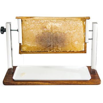 GRV-2418 Groovy İroko Petek Bal Standı - 62x22xH36 cm
