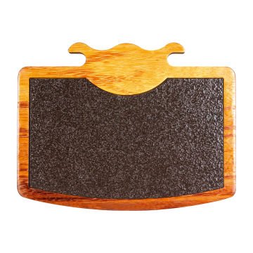 GRV-1849 Groovy Boynuzlu Steak Tahta Bazaltlı - 32,5x25xh:2,4 cm