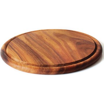 GRV – 1806 Groovy İroko Steak Sunum Tahta - 30,5×1,8 cm
