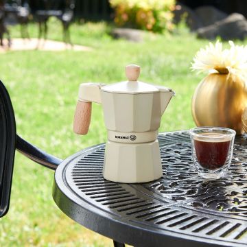 Korkmaz Etna 3 Fincan Beyaz Moka Pot 150 ml A5571