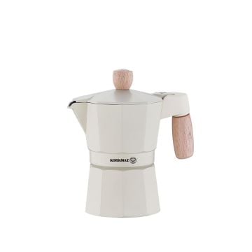 Korkmaz Etna 3 Fincan Beyaz Moka Pot 150 ml A5571